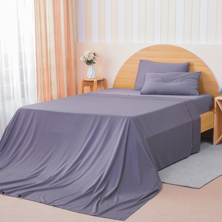Ackly Bamboo - Charcoal Flat Sheet - SHEET STORY - 1