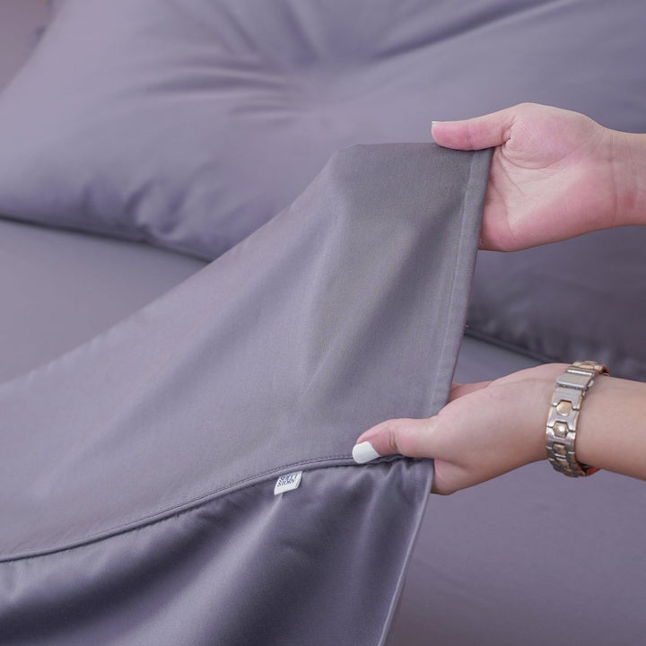 Ackly Bamboo - Charcoal Flat Sheet - SHEET STORY - 4