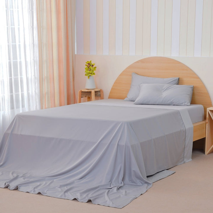 Ackly Bamboo - Dove Grey Flat Sheet - SHEET STORY - 1