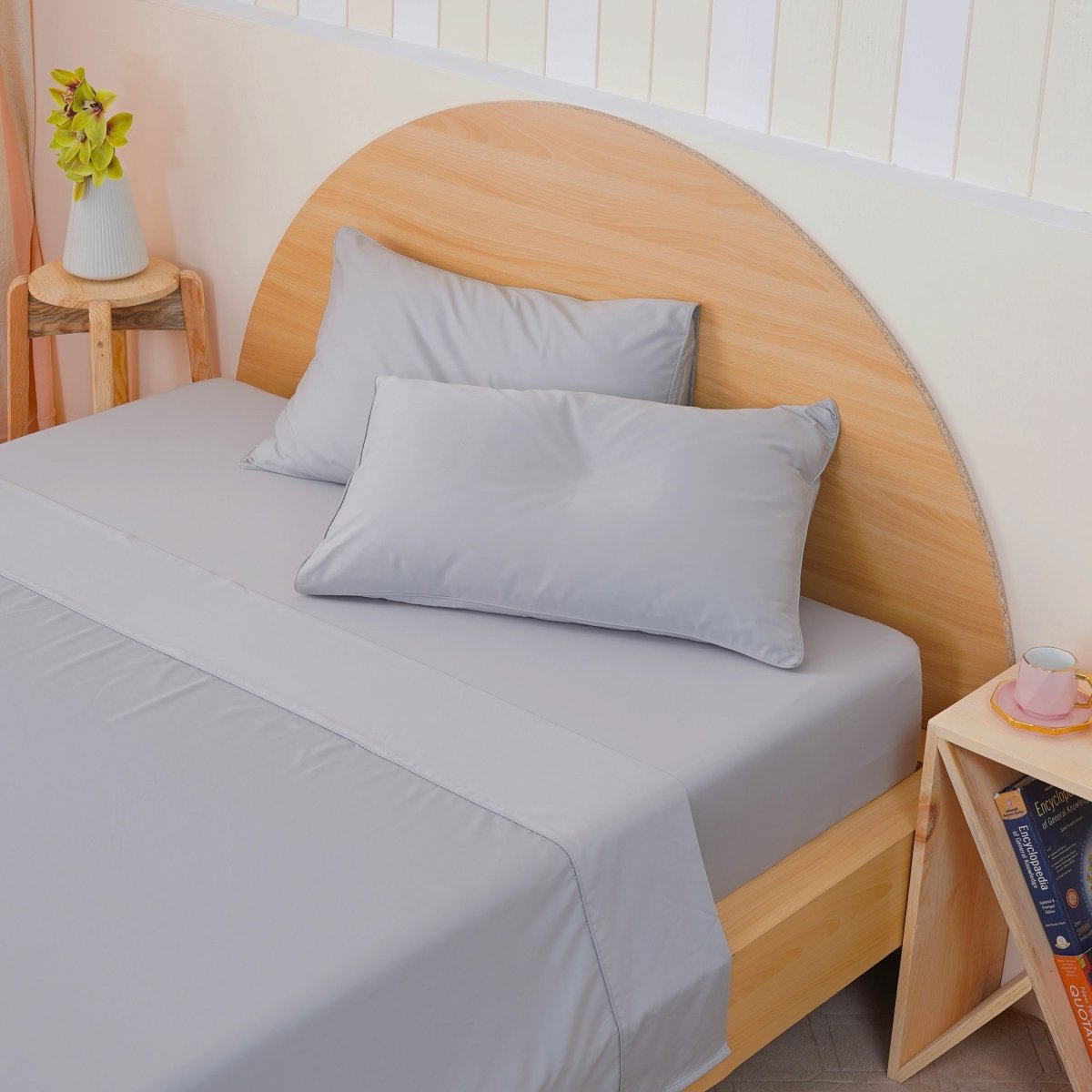 Ackly Bamboo - Dove Grey Flat Sheet - SHEET STORY - 3