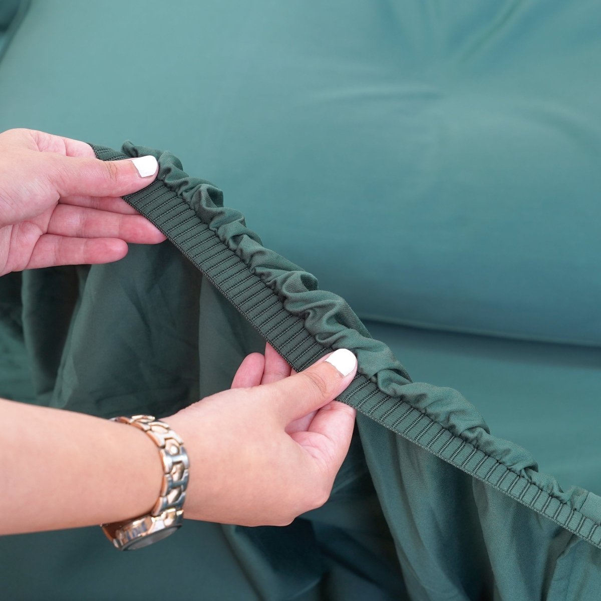 Ackly Bamboo - Royal Green Fitted Sheet - SHEET STORY - 3