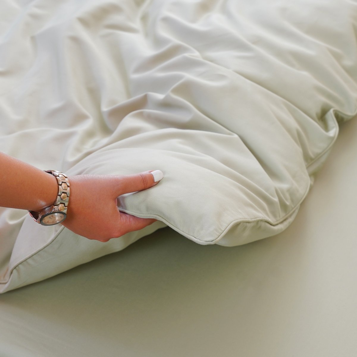 Ackly Bamboo - Sage Duvet Cover - SHEET STORY - 3