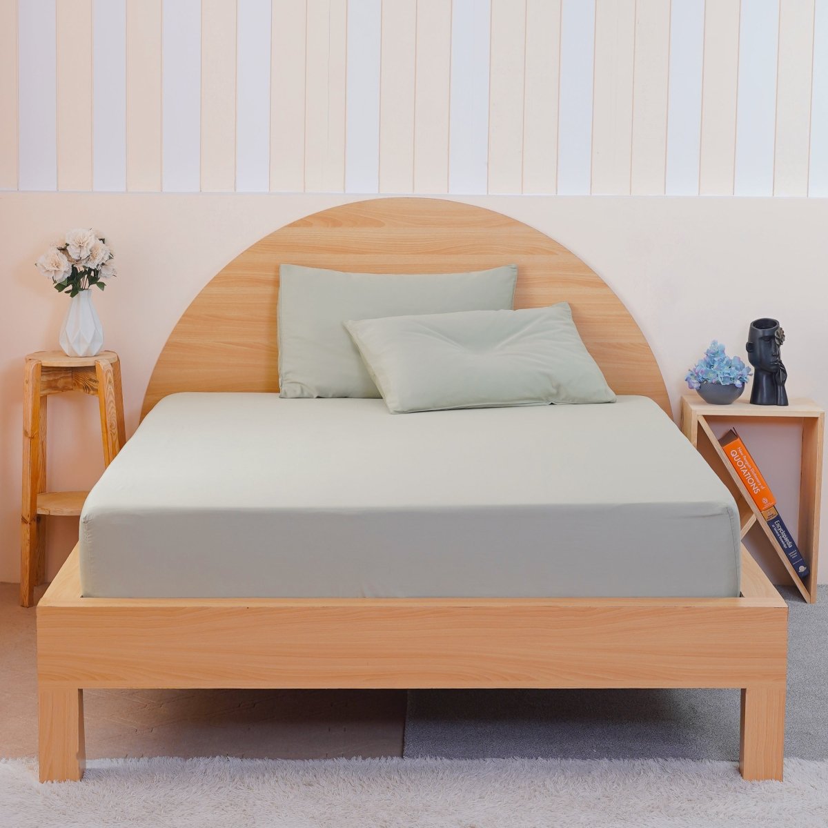 Ackly Bamboo - Sage Fitted Sheet - SHEET STORY - 6
