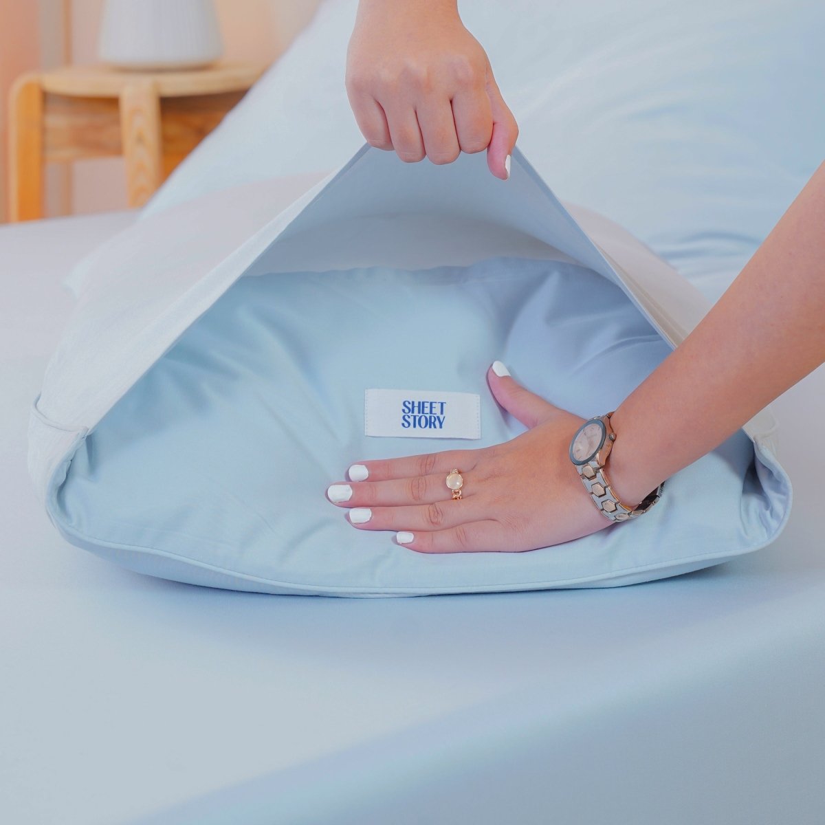 Ackly Bamboo - Sky Bedding Set - SHEET STORY - 3