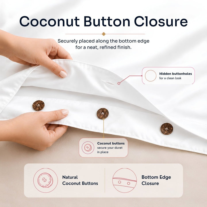 Ackly Bamboo White Duvet Cover Set - SHEET STORY - 3