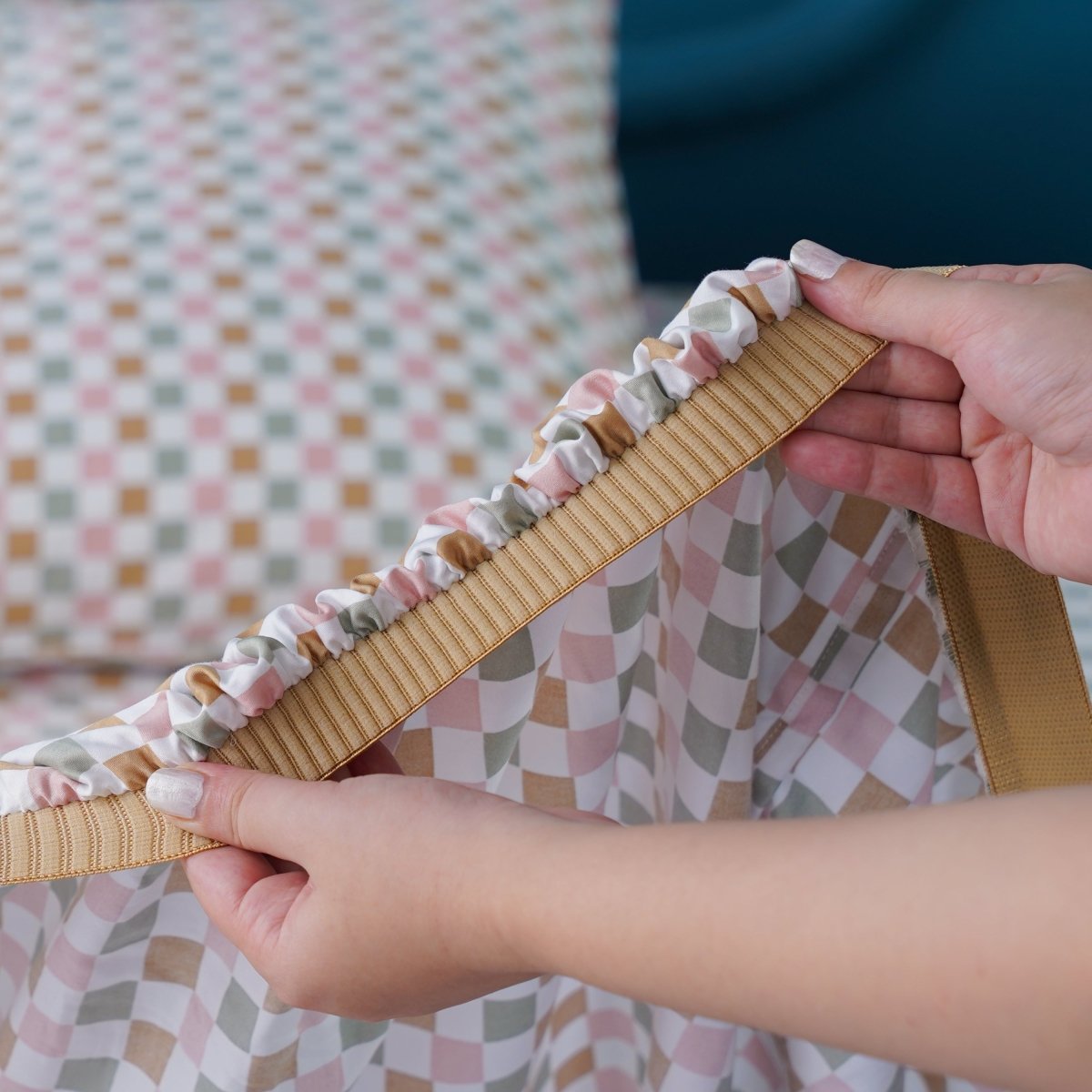 Ella Cotton - Gems Checkerboard Fitted Sheet - SHEET STORY - 4