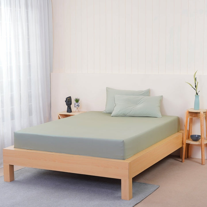 Ella Cotton - Sage Fitted Sheet - SHEET STORY - 1