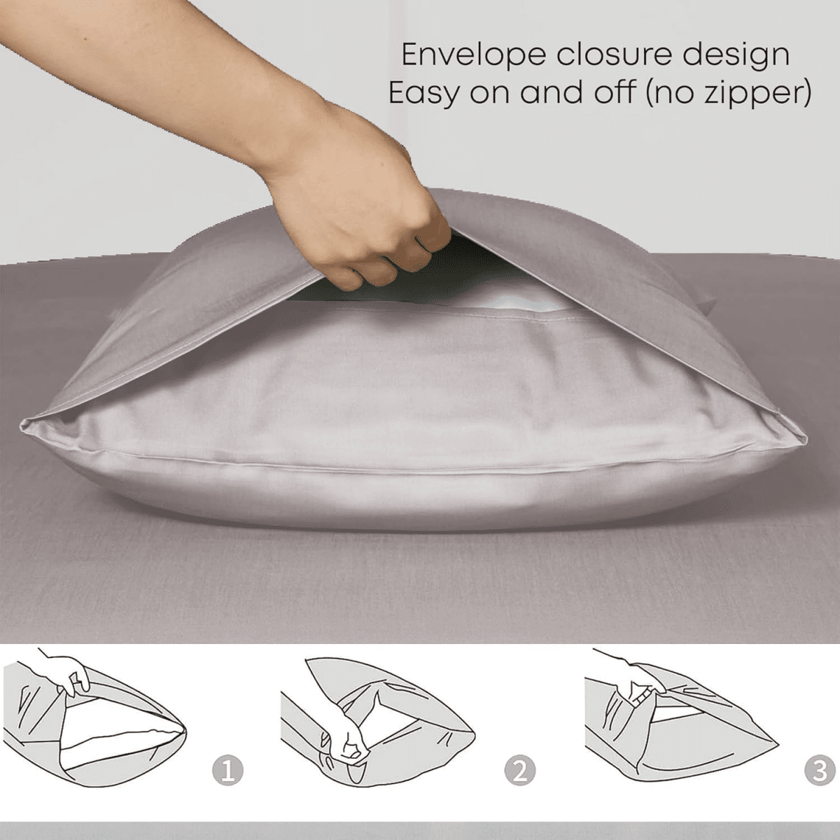 100% Organic Bamboo Silk Pillowcases (2 Pack) - SHEET STORY - 7