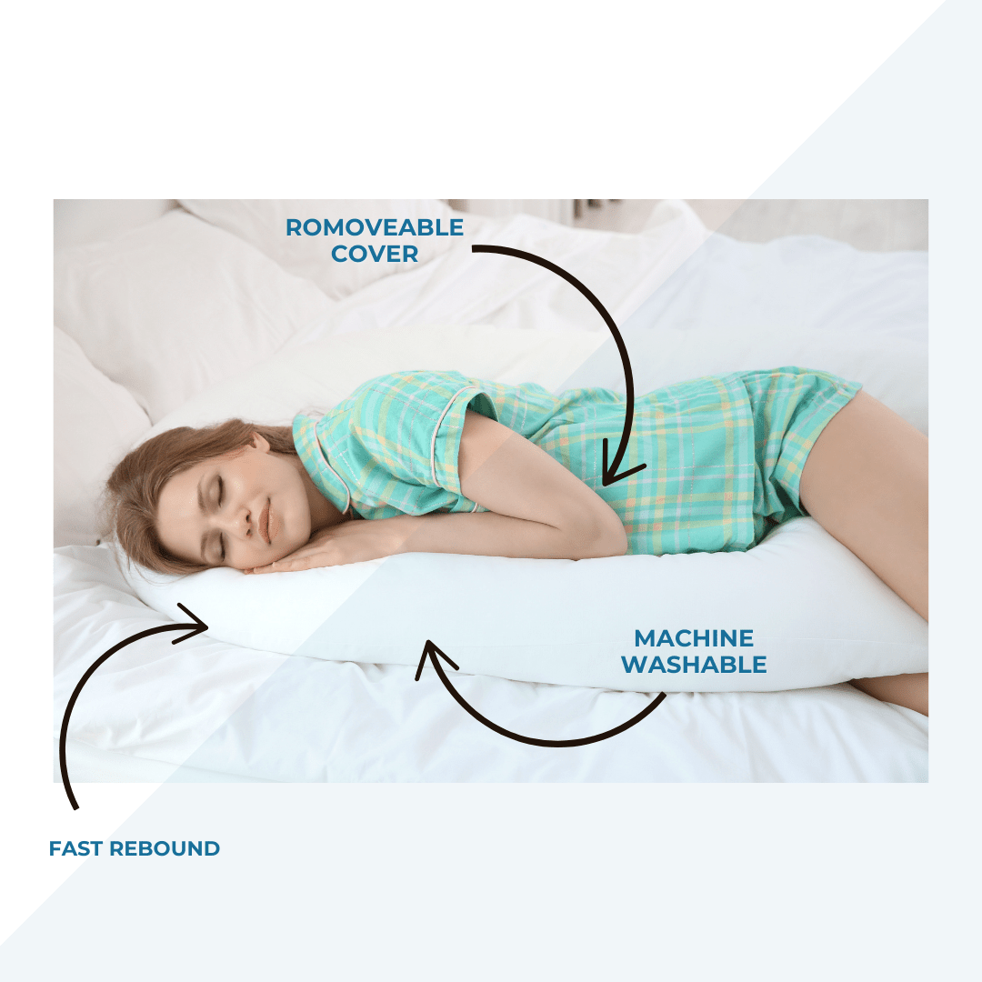 12 Ft Maternity Pillow And Case - White - SHEET STORY - 4