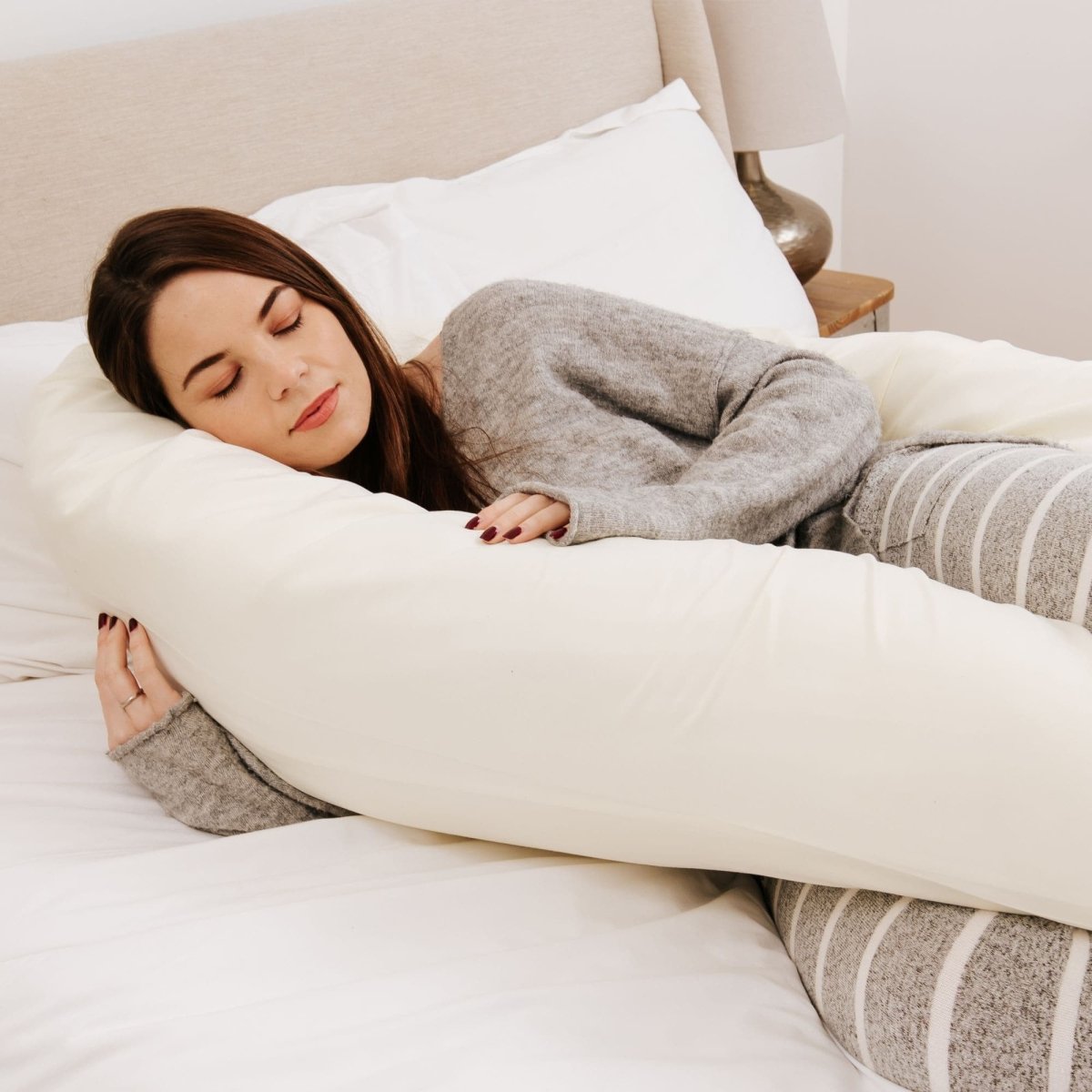 9 Ft Maternity Pillow And Case - Cream - SHEET STORY - 8