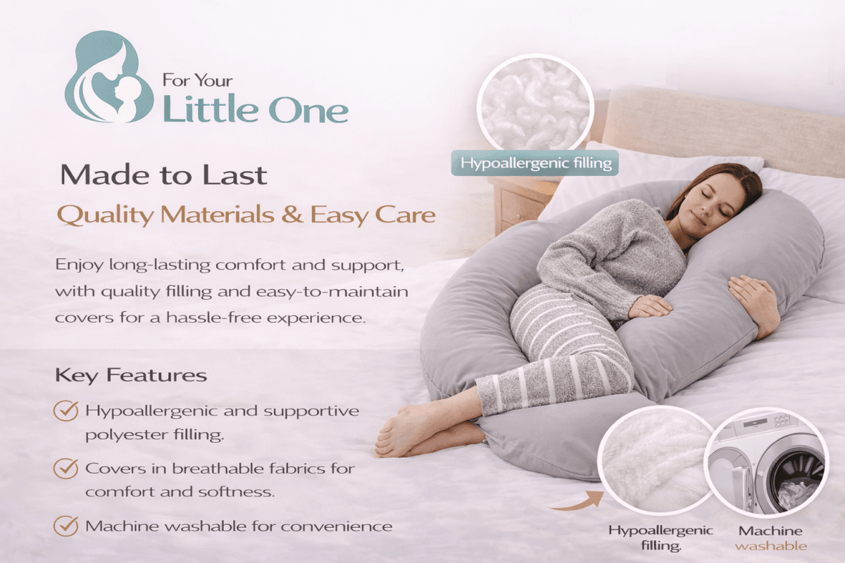 9 Ft Maternity Pillow And Case - Grey - SHEET STORY - 4