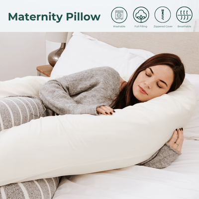 9 ft Maternity Pregnancy Pillow With Case - White - SHEET STORY - 8