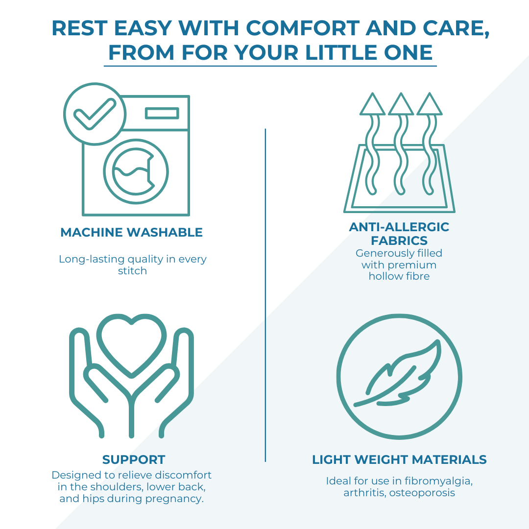 9 ft Maternity Pregnancy Pillow With Case - White - SHEET STORY - 3