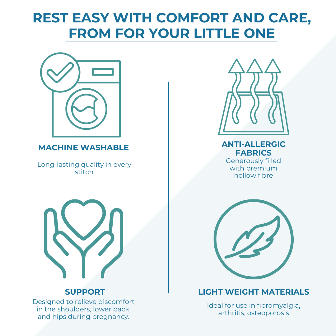 9 ft Maternity Pregnancy Pillow With Case - White - SHEET STORY - 3