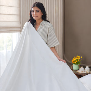 Ackly Bamboo - White Flat Sheet