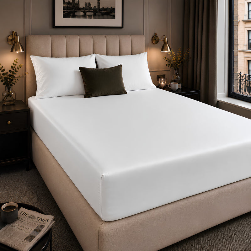 Ackly Bamboo - White Fitted Sheet