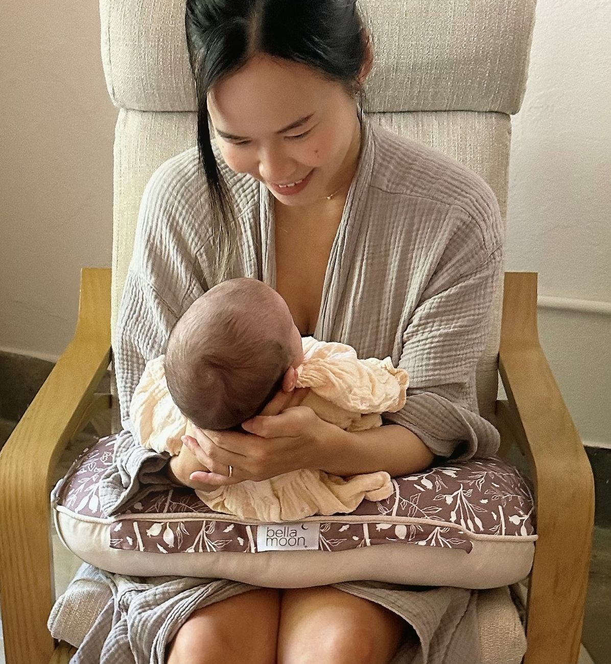 Mini Moon Feeding Pillow - Rosehip