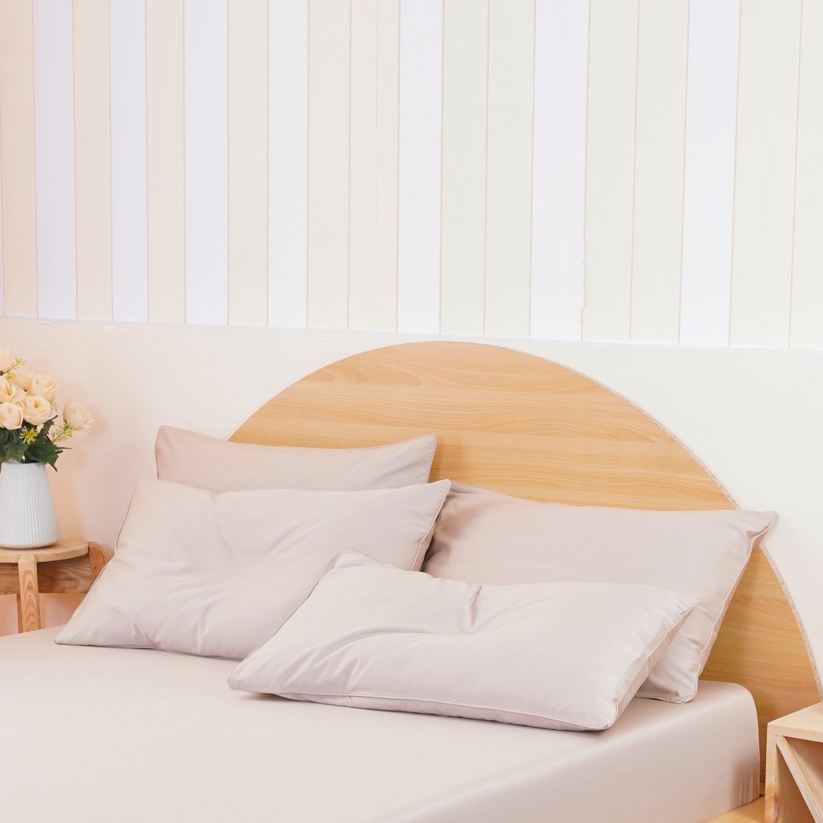 Ackly Bamboo - Beige Bedding Set - SHEET STORY - 2