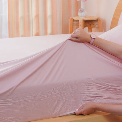 Ackly Bamboo - Blush Fitted Sheet - SHEET STORY - 2