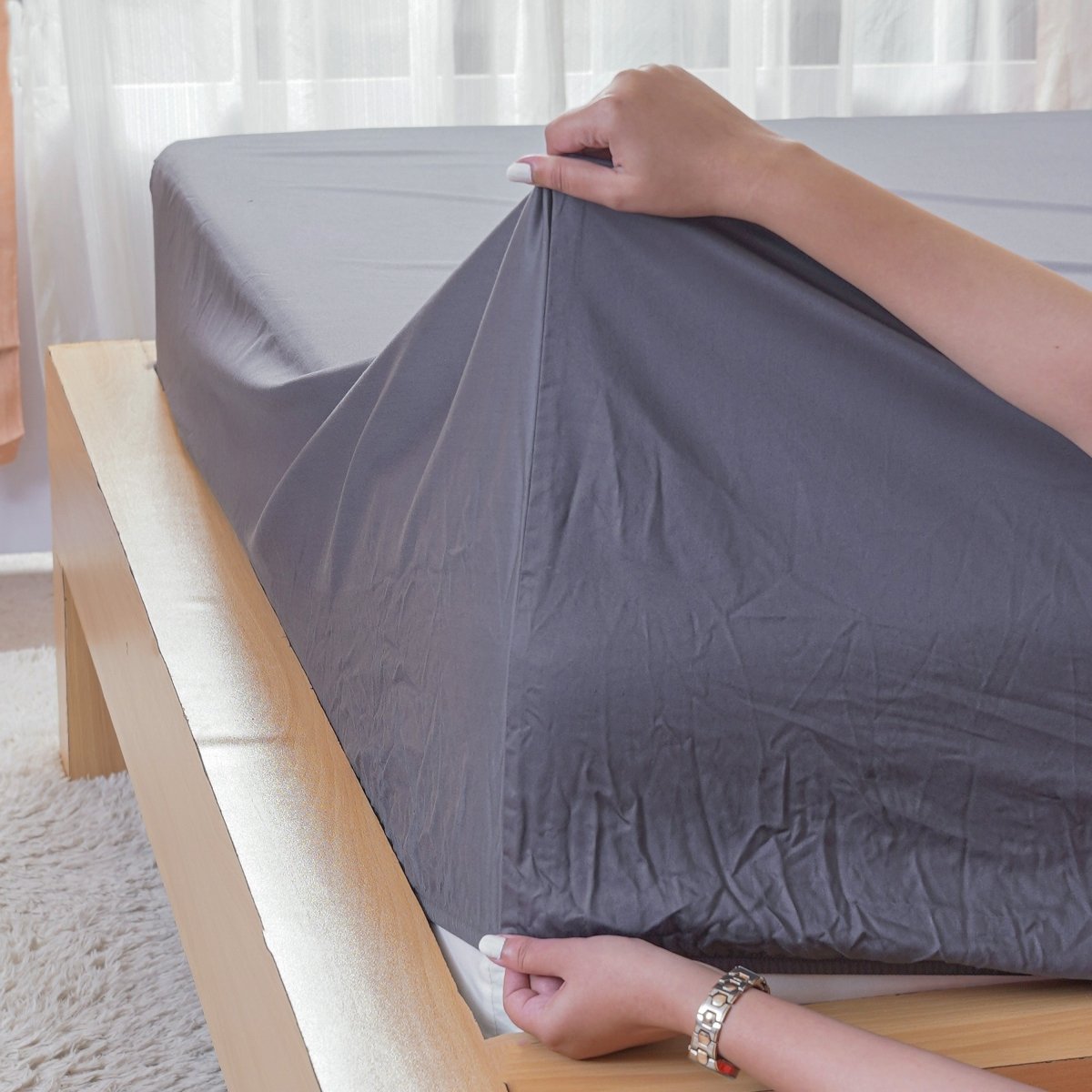 Ackly Bamboo - Charcoal Bedding - SHEET STORY - 5