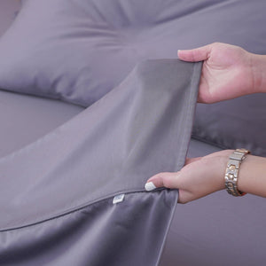 Ackly Bamboo - Charcoal Flat Sheet - SHEET STORY - 4