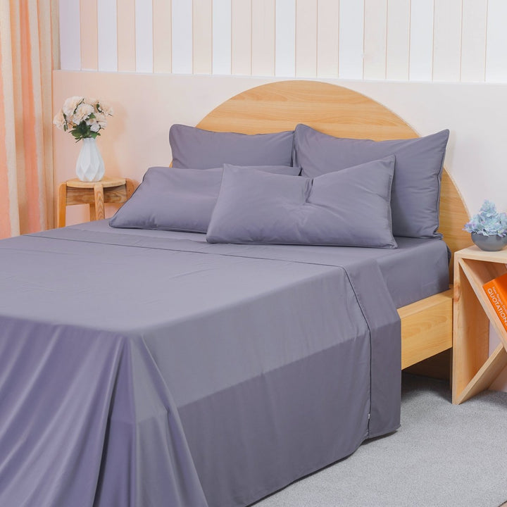 Ackly Bamboo - Charcoal Flat Sheet - SHEET STORY - 2