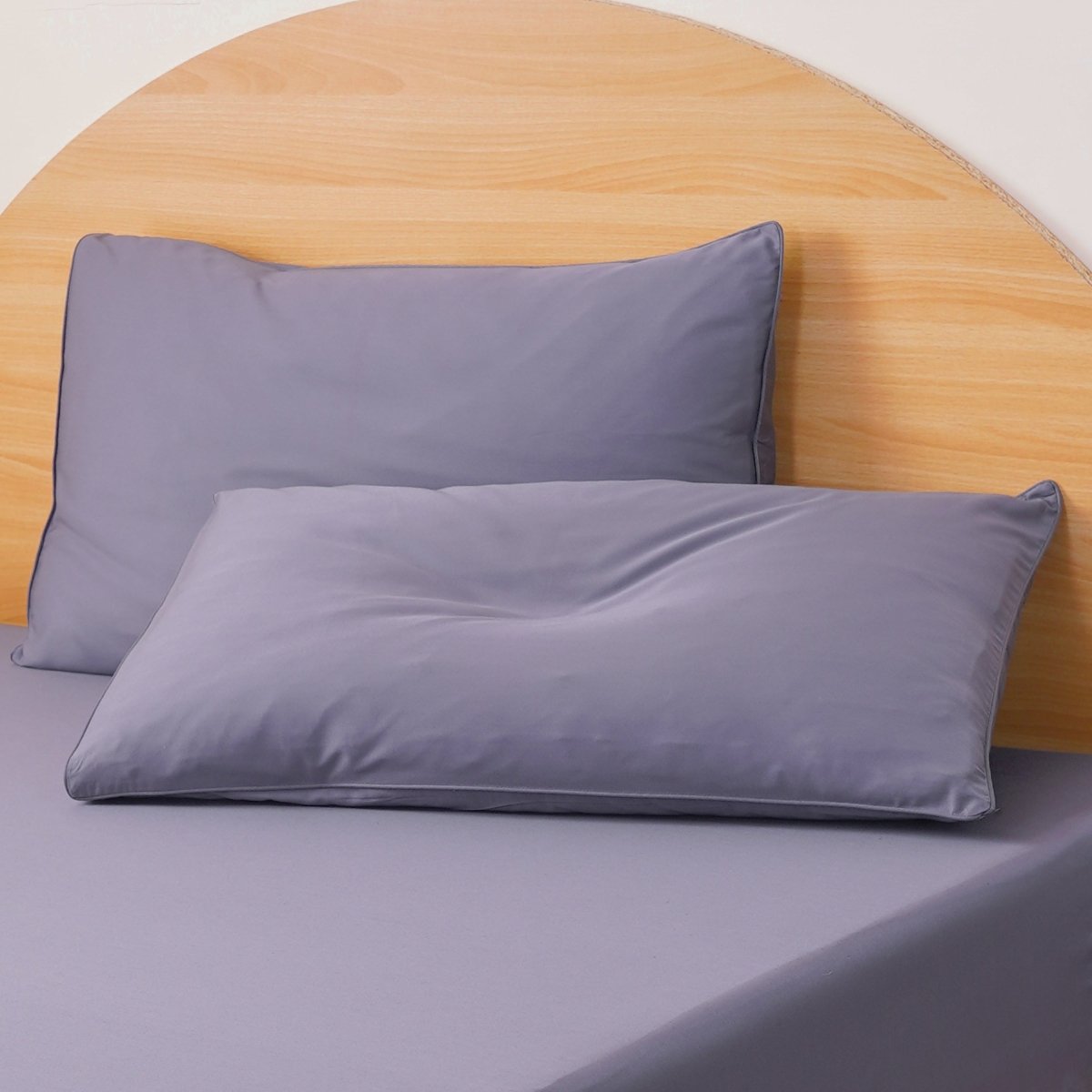 Ackly Bamboo - Charcoal Pillowcases Pair - SHEET STORY - 3