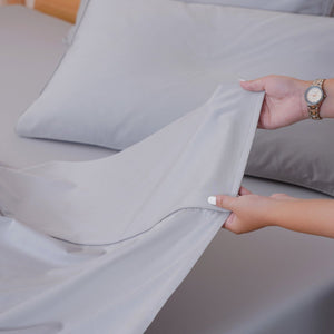 Ackly Bamboo - Dove Grey Flat Sheet - SHEET STORY - 4