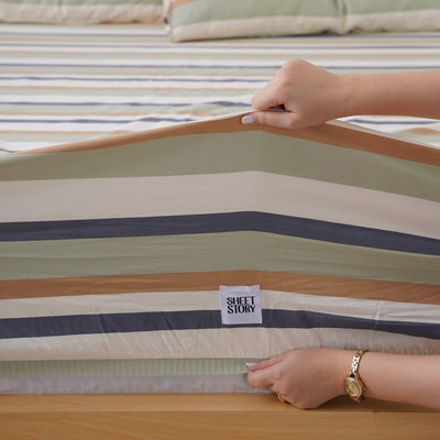 Ackly Bamboo - Harmony Stripe Fitted Sheet - SHEET STORY - 2