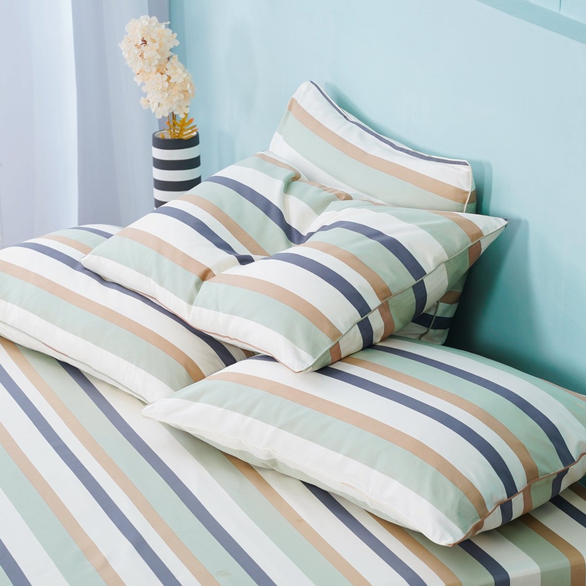 Ackly Bamboo - Harmony Stripe Pillowcases x 2 - SHEET STORY - 5