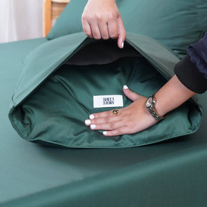 Ackly Bamboo - Royal Green Bedding Set - SHEET STORY - 3