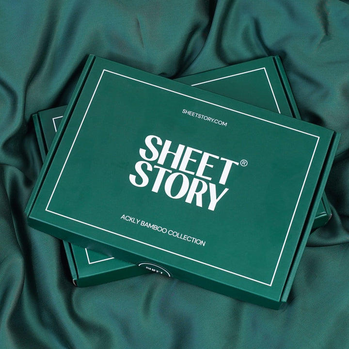 Ackly Bamboo - Royal Green Bedding Set - SHEET STORY - 9