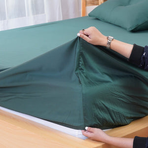 Ackly Bamboo - Royal Green Fitted Sheet - SHEET STORY - 2