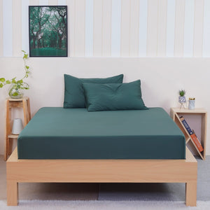Ackly Bamboo - Royal Green Fitted Sheet - SHEET STORY - 6