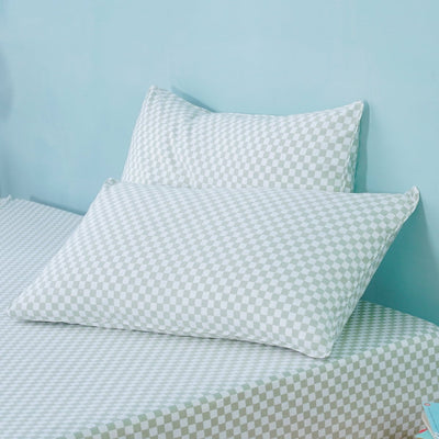 Ackly Bamboo - Sage Checkerboard Pillowcases - SHEET STORY - 1