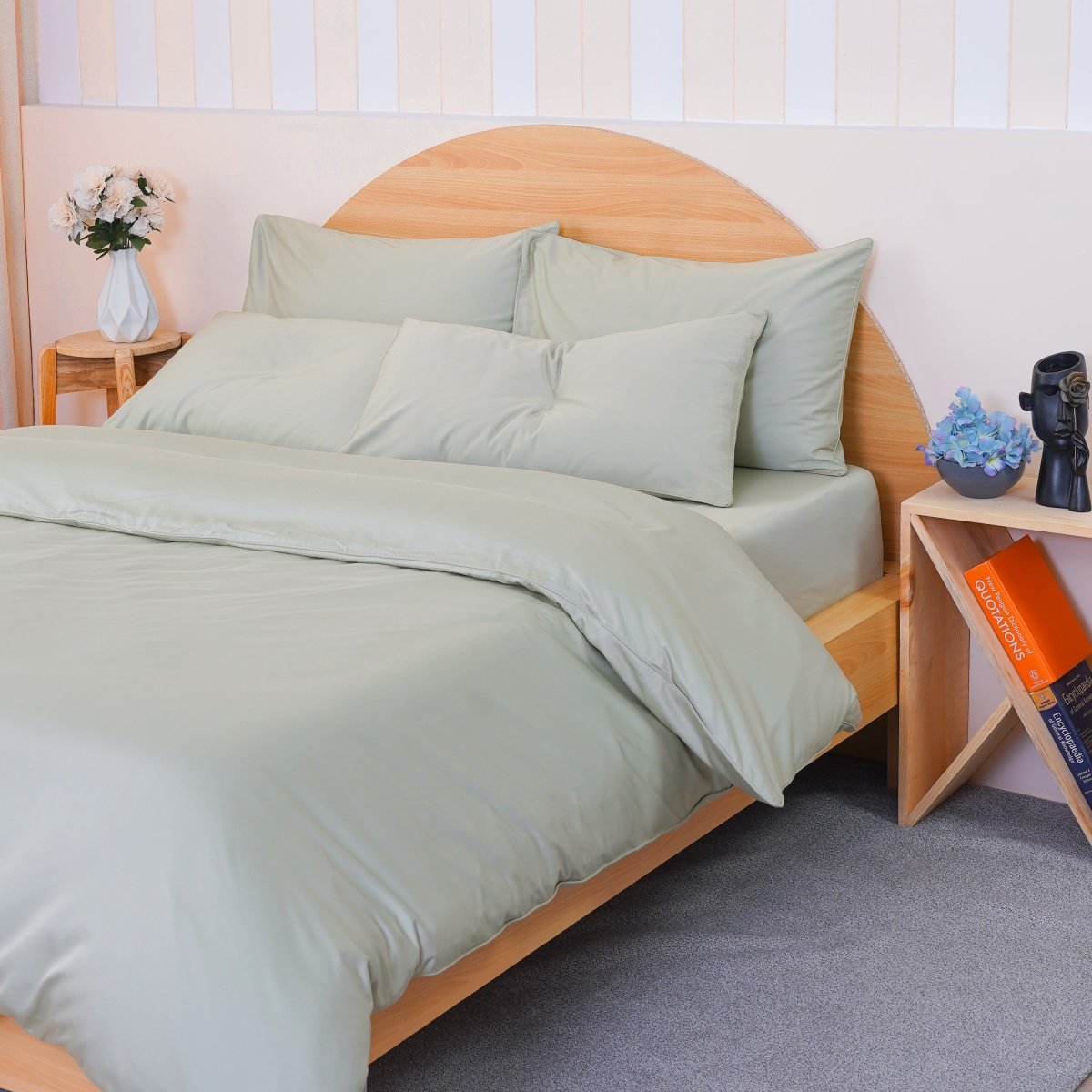 Ackly Bamboo - Sage Duvet Cover - SHEET STORY - 5