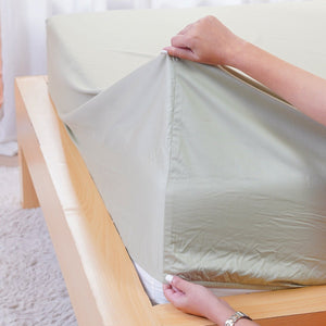 Ackly Bamboo - Sage Fitted Sheet - SHEET STORY - 2