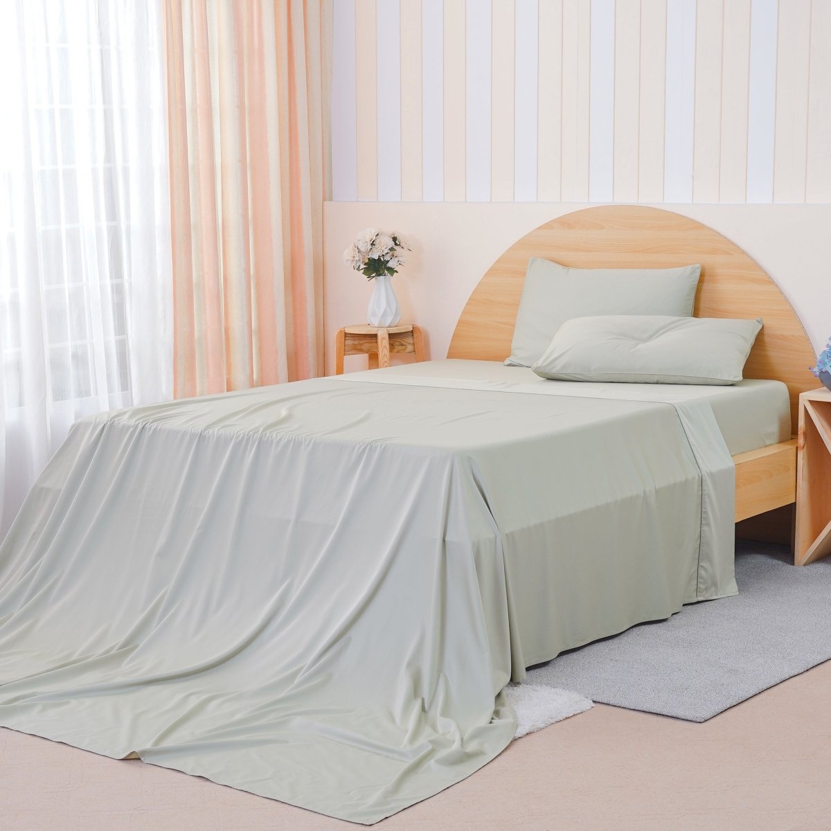 Ackly Bamboo - Sage Flat Sheet - SHEET STORY - 3