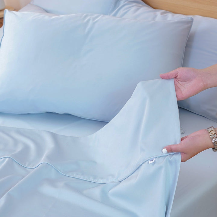 Ackly Bamboo - Sky Flat Sheet - SHEET STORY - 3