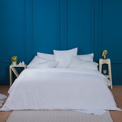 Ackly Bamboo - White Bedding Set - SHEET STORY - 1