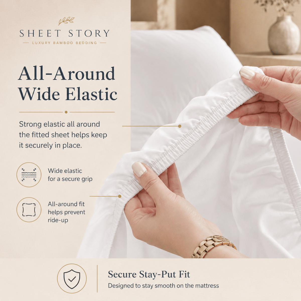 Ackly Bamboo - White Duvet Cover, Fitted Sheet & Pillowcases Set - SHEET STORY - 4