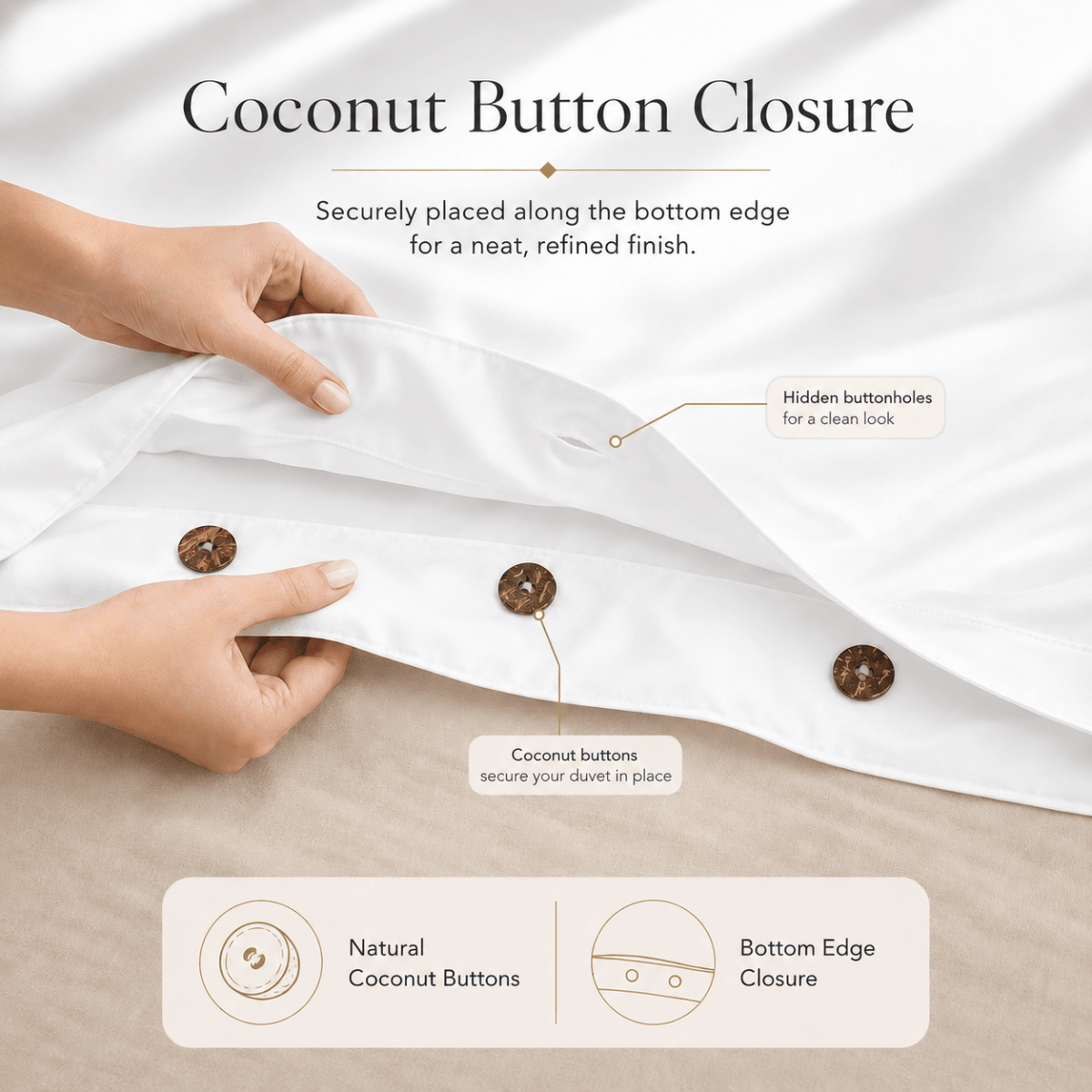 Ackly Bamboo - White Duvet Cover, Fitted Sheet & Pillowcases Set - SHEET STORY - 3