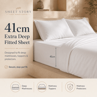 Ackly Bamboo - White Duvet Cover, Fitted Sheet & Pillowcases Set - SHEET STORY - 3