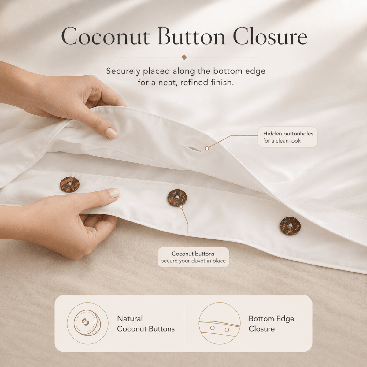 Ackly Bamboo - White Duvet Cover & Pillowcases Set - SHEET STORY - 3