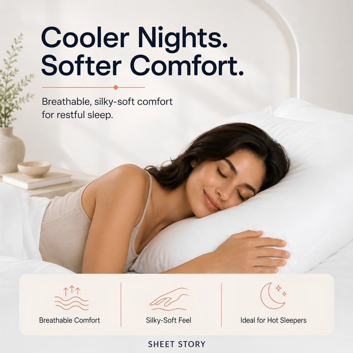 Ackly Bamboo White Duvet Cover Set - SHEET STORY - 8