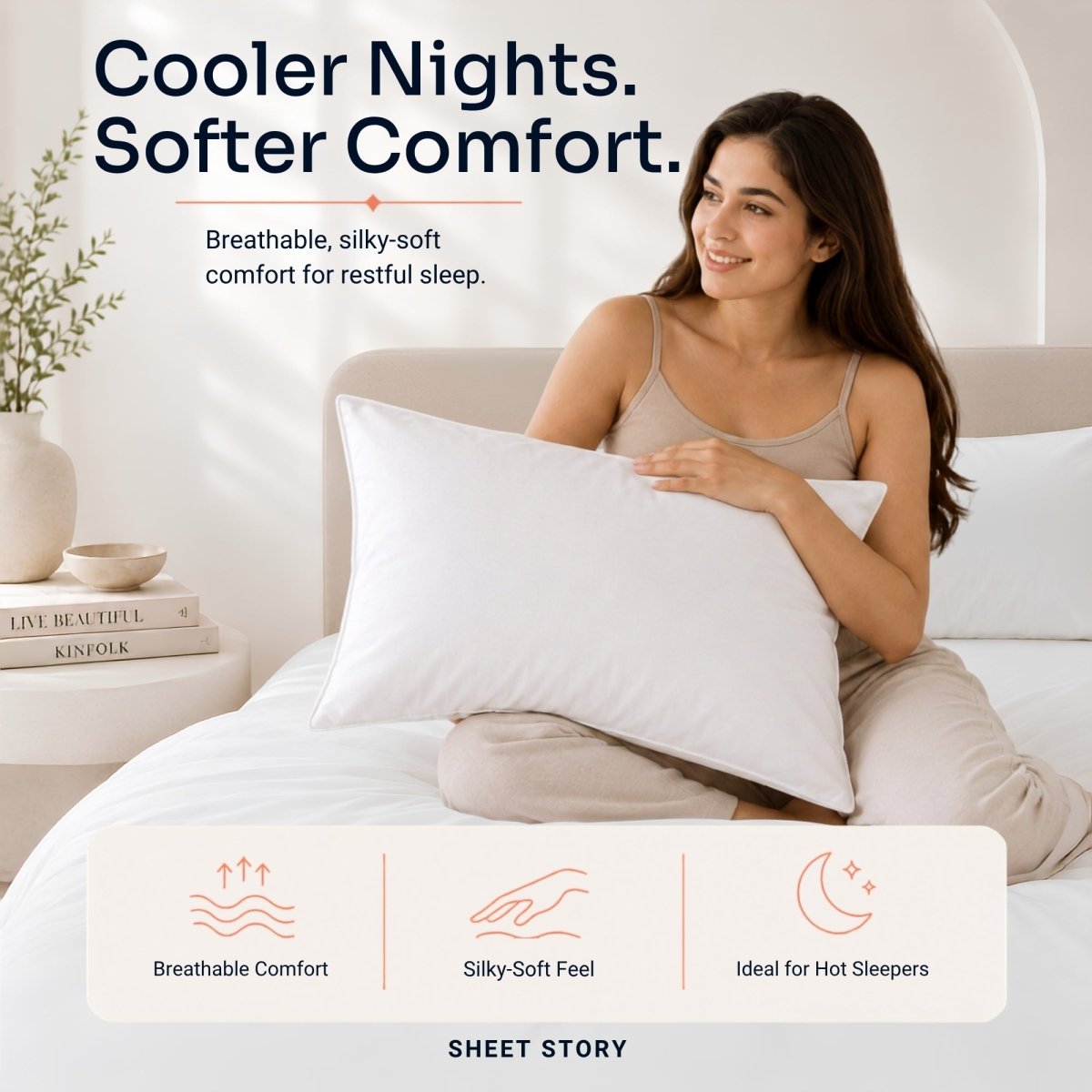 Ackly Bamboo White Duvet Cover Set - SHEET STORY - 8