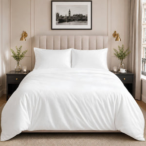Ackly Bamboo White Duvet Cover Set - SHEET STORY - 1