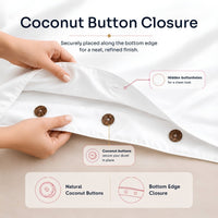 Ackly Bamboo White Duvet Cover Set - SHEET STORY - 3