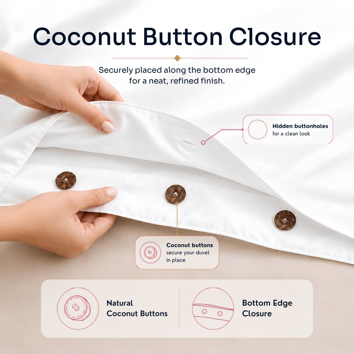 Ackly Bamboo White Duvet Cover Set - SHEET STORY - 3