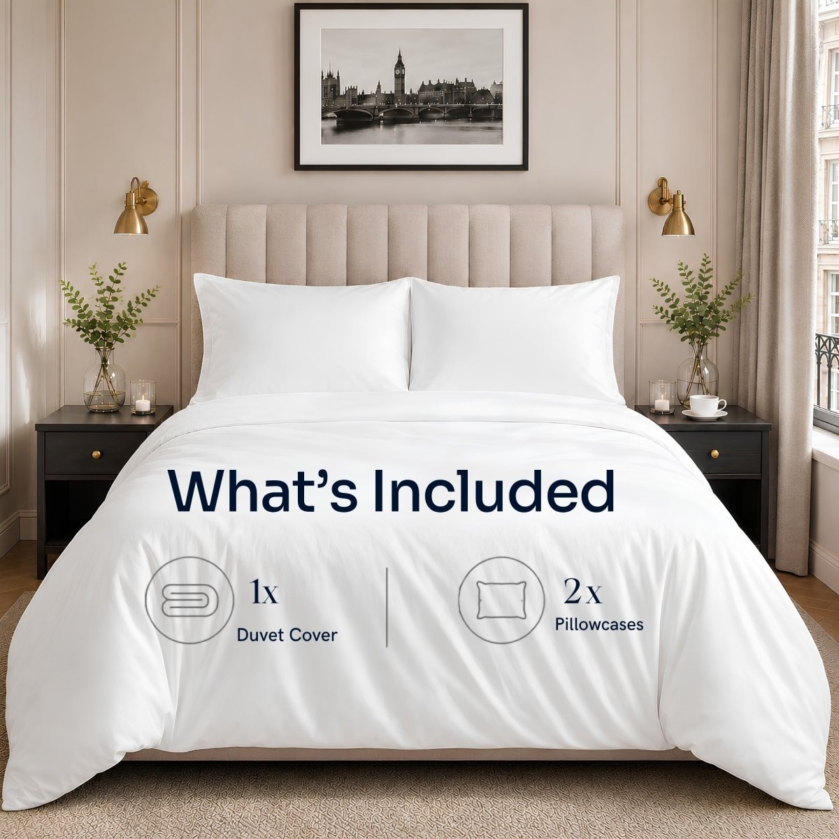 Ackly Bamboo White Duvet Cover Set - SHEET STORY - 2